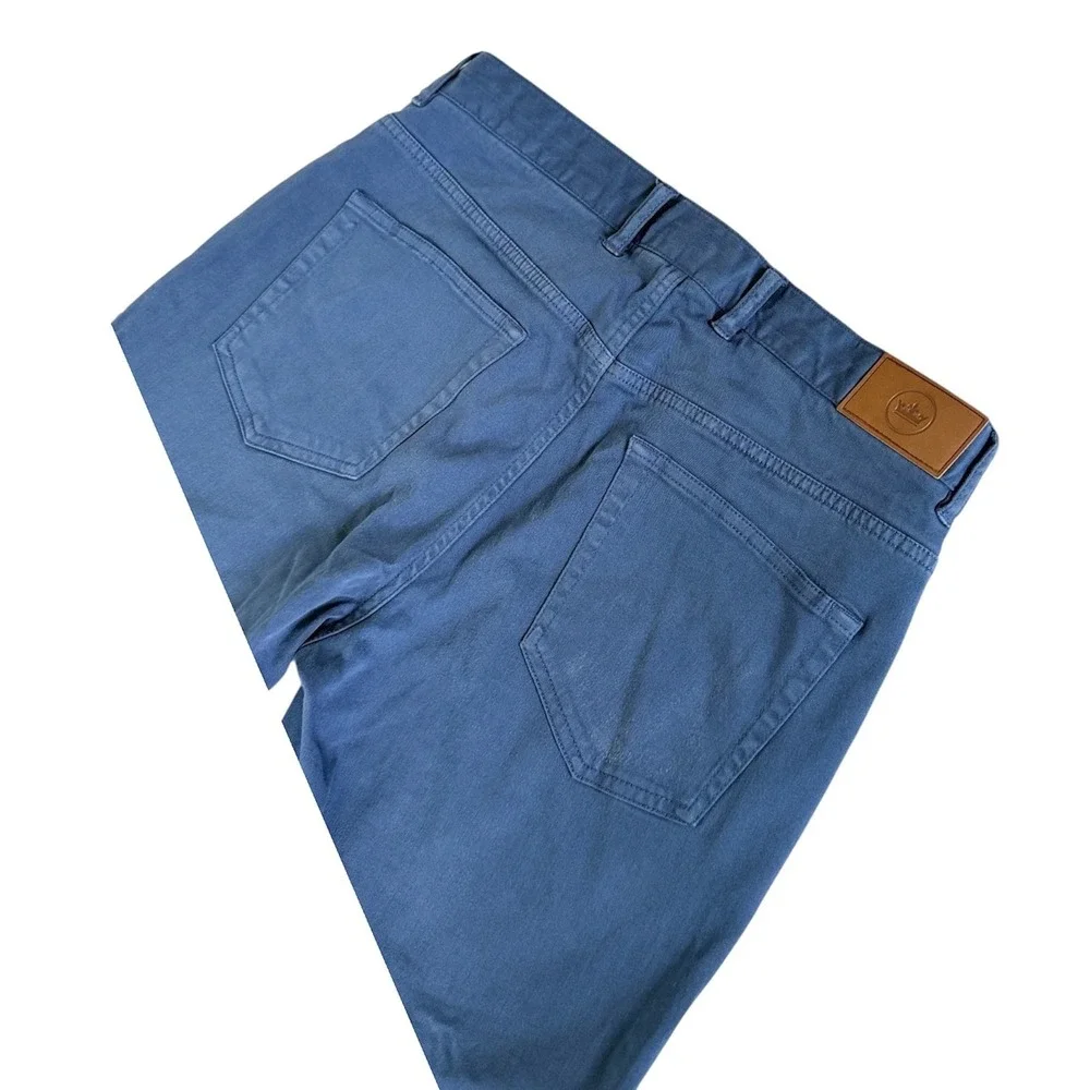 Peter Millar Crown 5-Pocket Pants Mens 31 Blue Cotton Modal Stretch Straight Leg